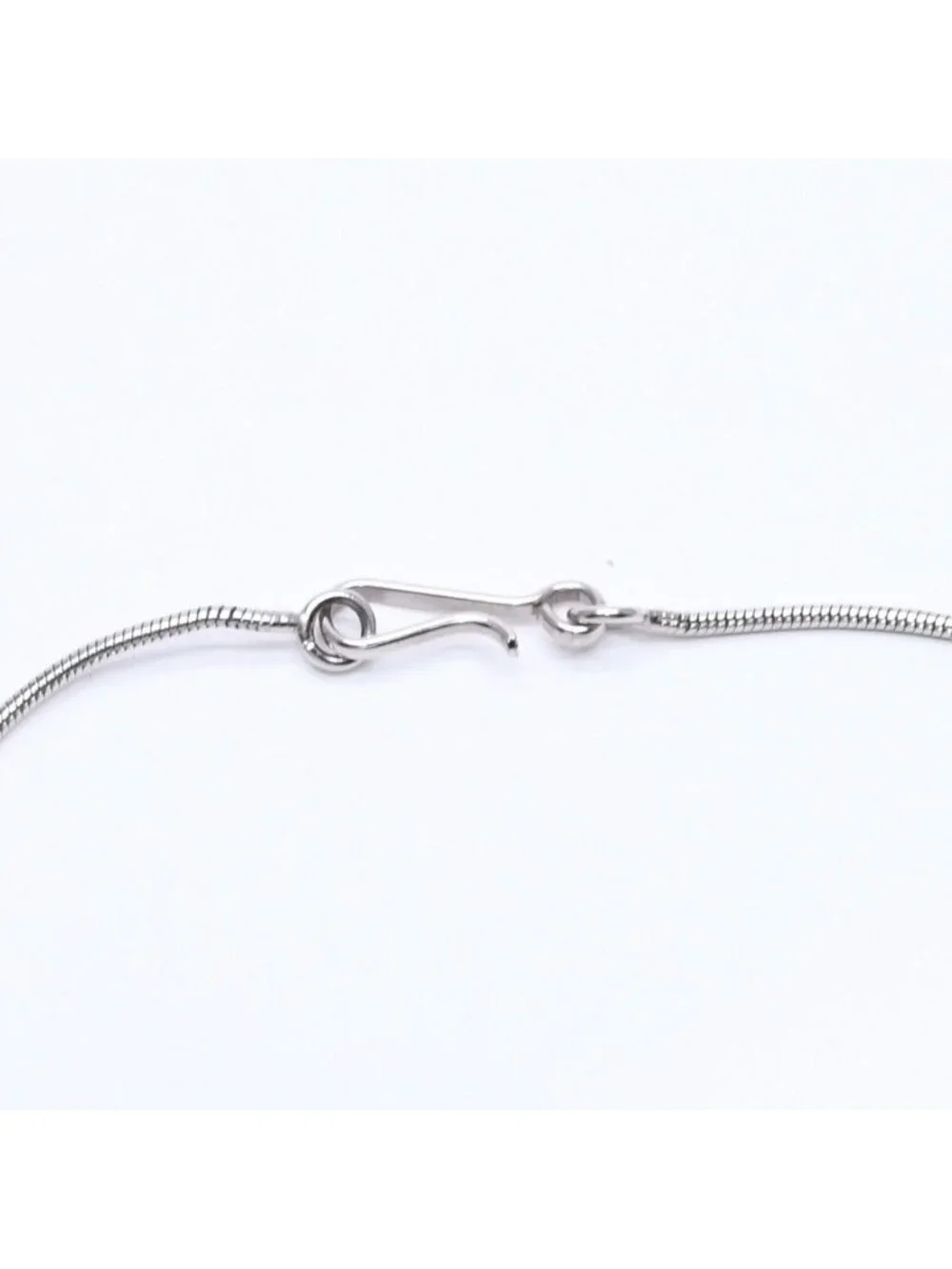 Chanel CC Logo Necklace Light Stone Silver
